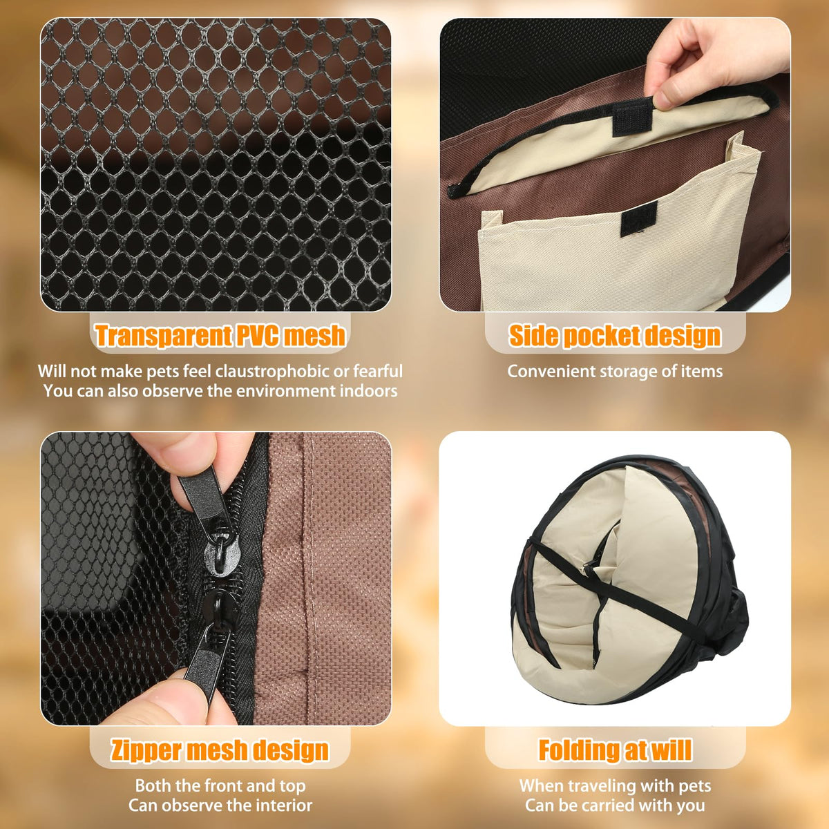 Homelfin breathable PVC mesh sides support airflow and visibility