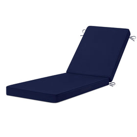 Homelysian navy back cushion for chaise lounge offers cozy support outdoors.