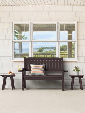 Homenjoy side table by the pool keeps snacks within easy reach.