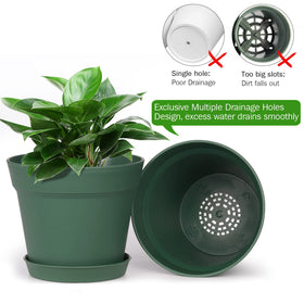15-piece green pot set with matching trays