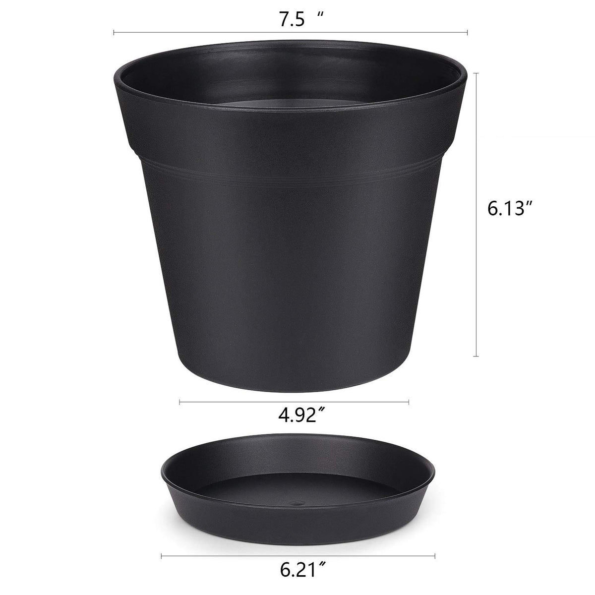 Homenote 8-pack planters with trays, suited for orchids and succulents