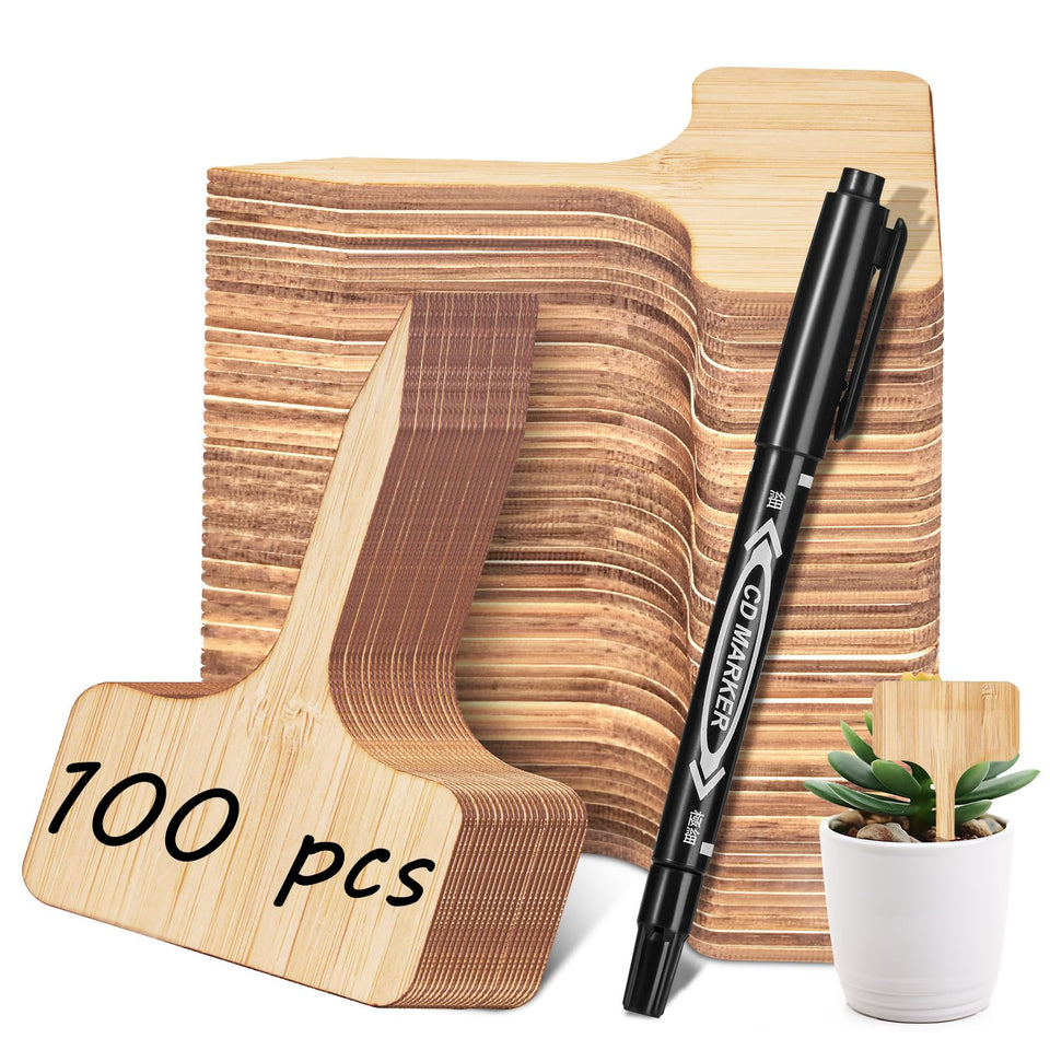 Homenote bamboo plant labels for seedlings with durable writing surface.