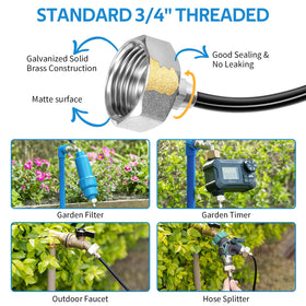 Homenote brass adapter connection demonstrating secure leak-free setup