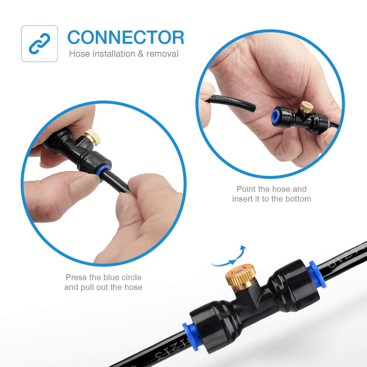 HOMENOTE brass-leakproof-tee-mister prevents drips during misting