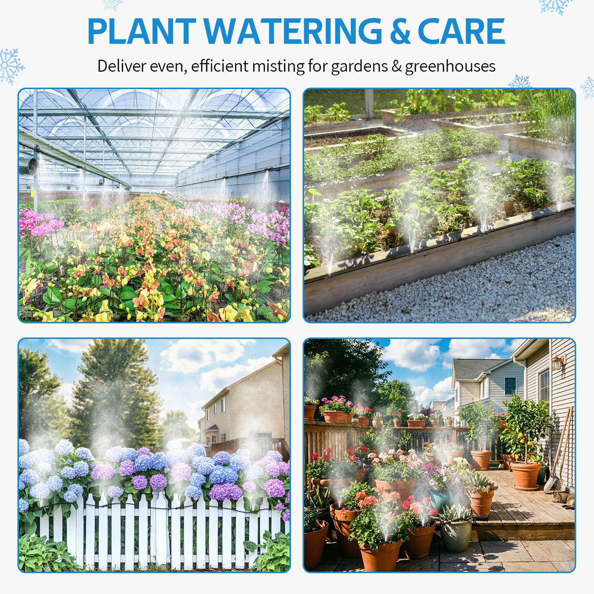 Homenote cooling mist over deck and garden areas