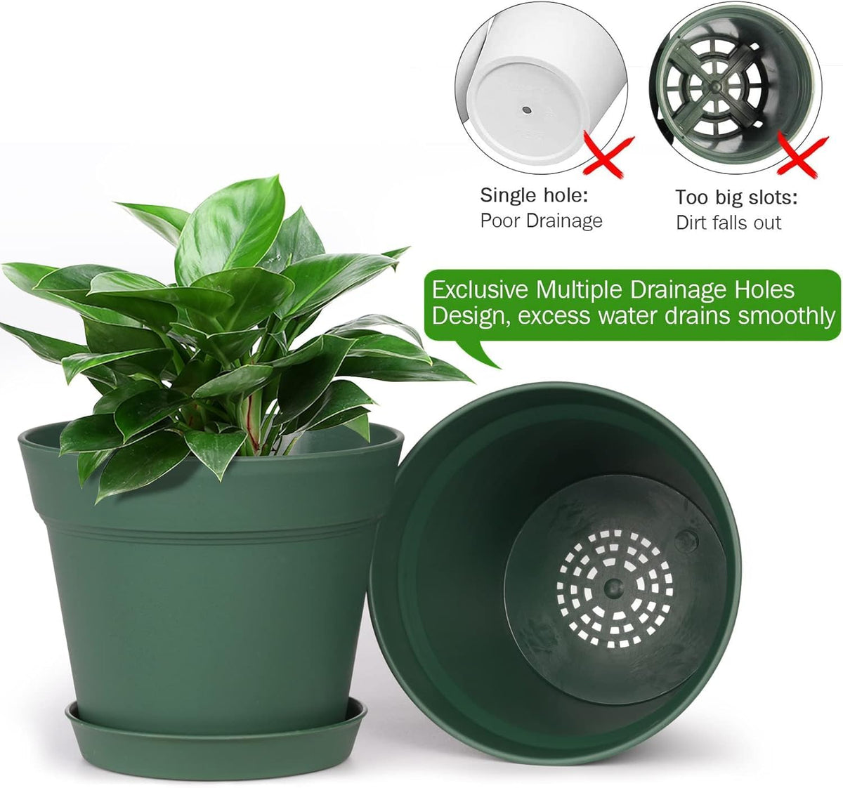 Homenote elegant smooth-surface planter for minimalist decor