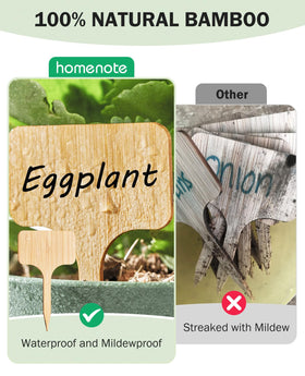 Homenote bamboo garden markers add natural charm and organization.