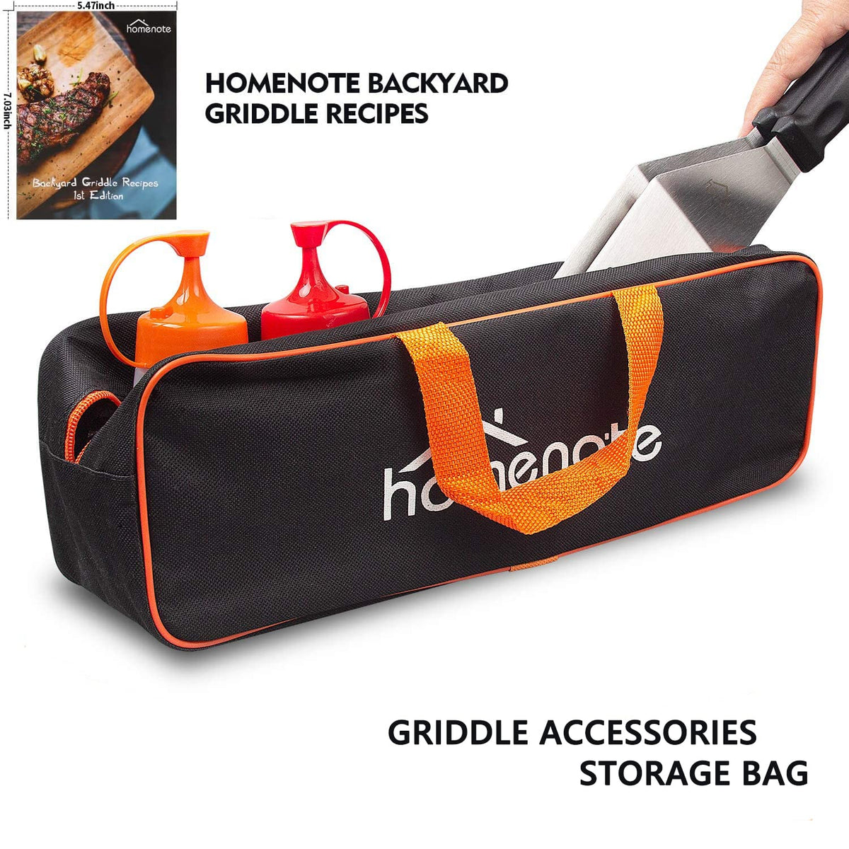 HOMENOTE dishwasher-safe griddle tools simplify post-meal cleanup.