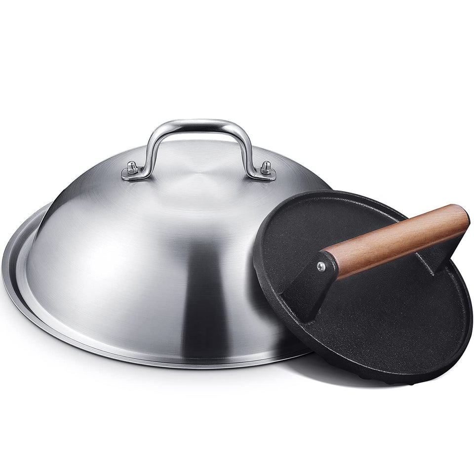 HOMENOTE griddle dome 12.5-inch coverage for even cooking on large patties