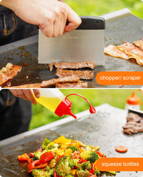 HOMENOTE squeeze bottles provide controlled oil and sauce application during cooking.