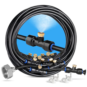 Homenote misting cooling system 75ft kit ready to install for outdoor cooling on patios