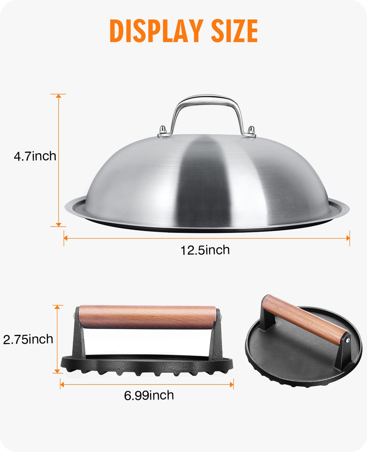 HOMENOTE outdoor griddle tools pair for restaurant-like home cooking