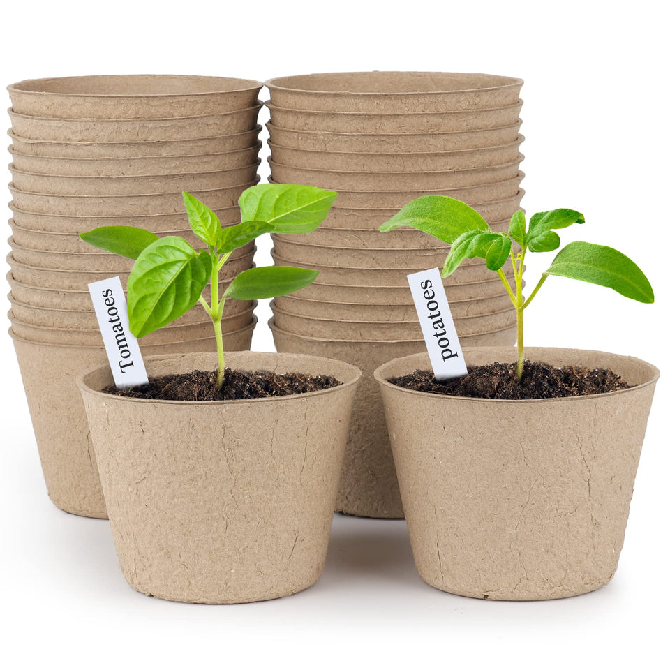 Homenote peat pots 4-inch seed starter with drainage for healthy transplants.