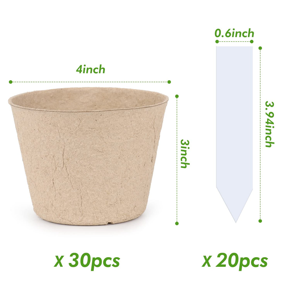 Homenote seed pots feature textured surfaces that separate easily.