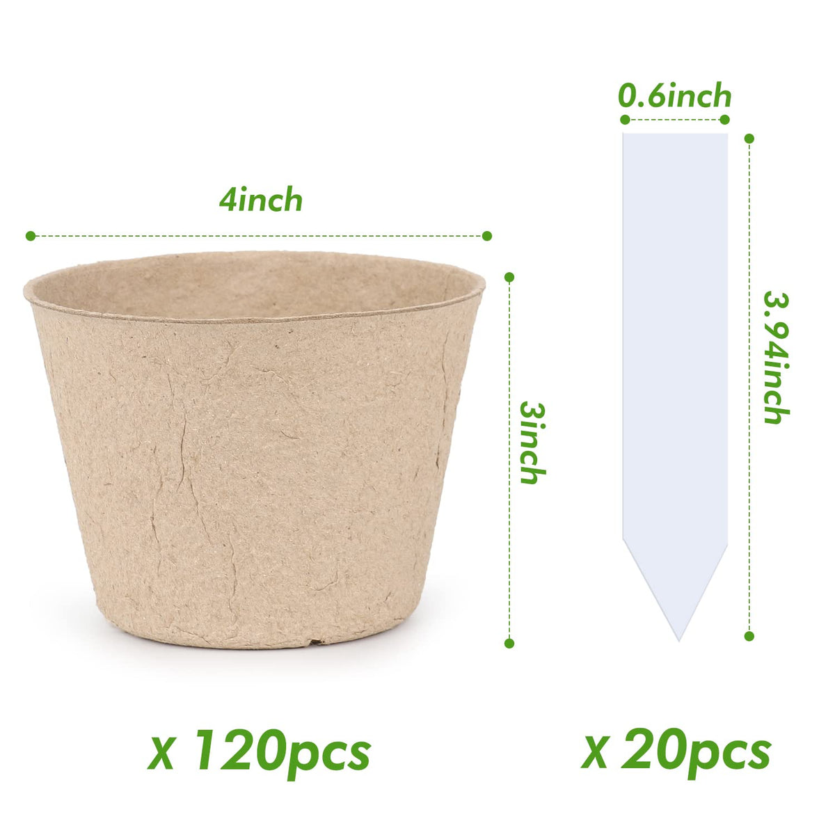 Homenote textured-surface peat pots separate easily during use