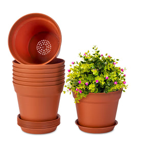 Homenote 7.5-inch plant pot with drainage holes for indoor use.