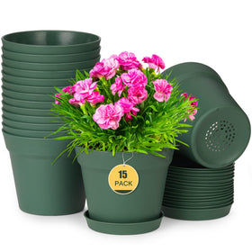 Homenote 6-inch plant pot with drainage holes and removable tray