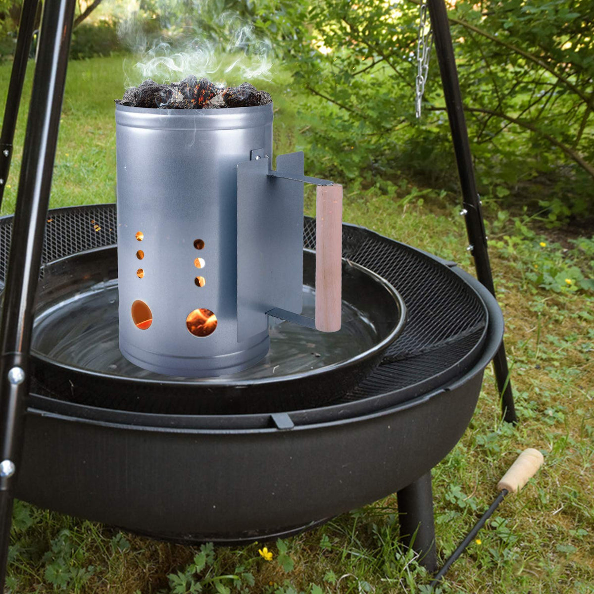 Homenote portable air blower accelerates fire-starting and airflow