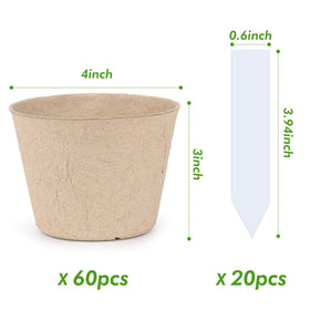 Homenote recycled-pulp pots provide breathable environment for roots.