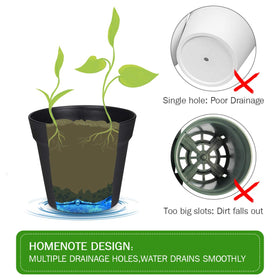 Homenote small to medium indoor/outdoor plant pots, lightweight and durable