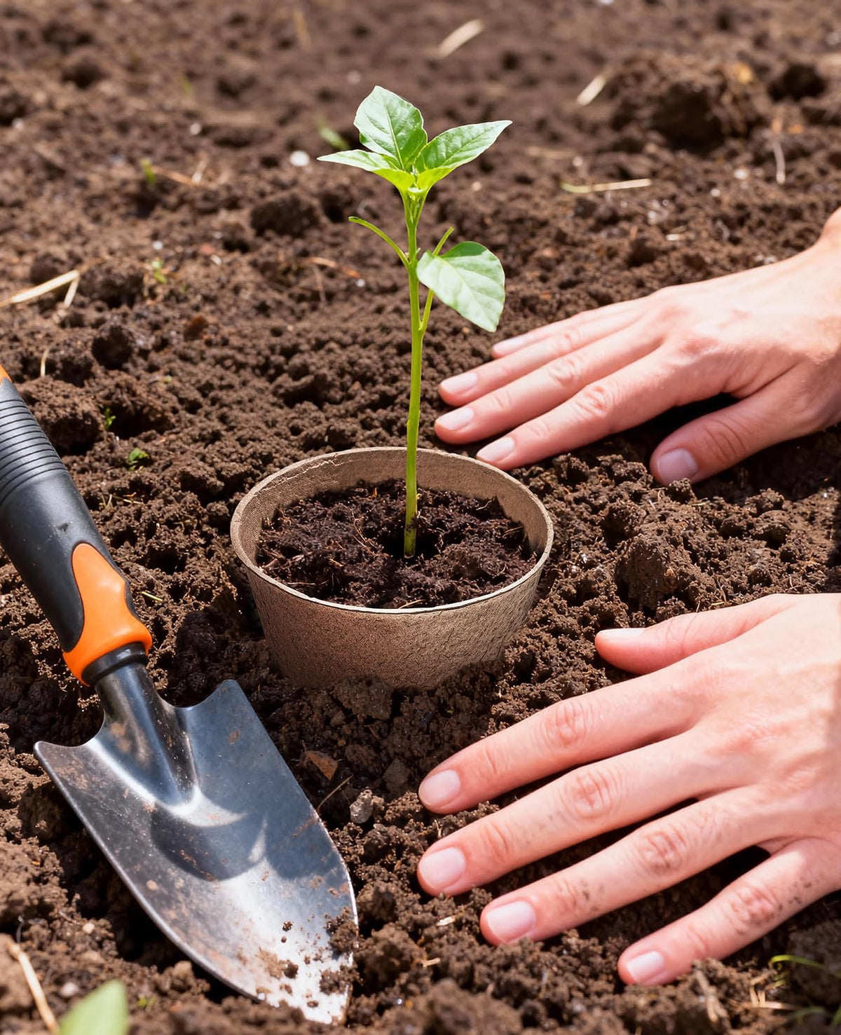 HOMENOTE textured peat pot surface for easy separation