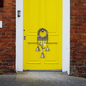 HomeSoGood Witch Bells pentagram pendant enriches focal wall decor