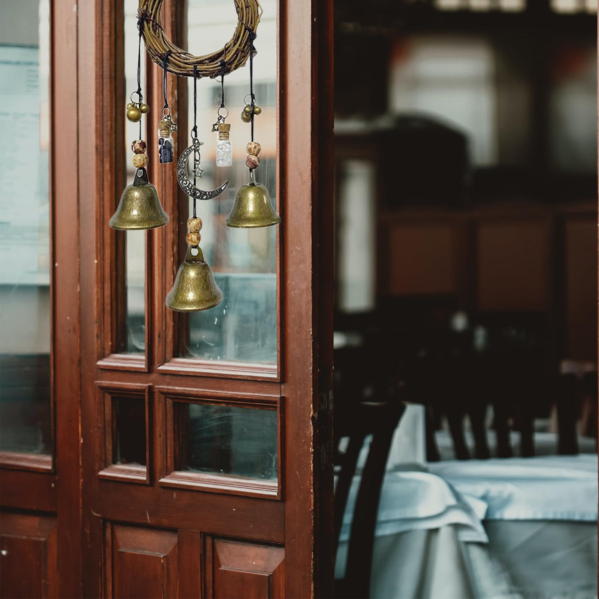HomeSoGood Witch Bells wind chimes offer gentle ambient sound indoors