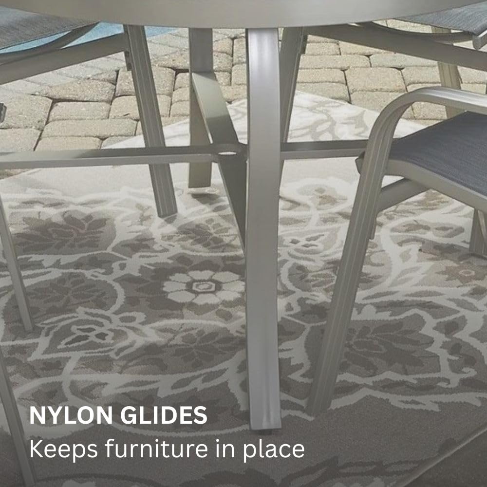 Homestyles Captiva cross-leg supports add stability on uneven surfaces