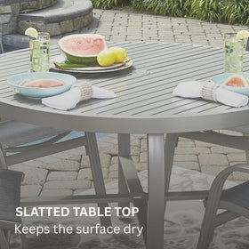 Homestyles Captiva umbrella hole with cap, ideal for shaded outdoor dining