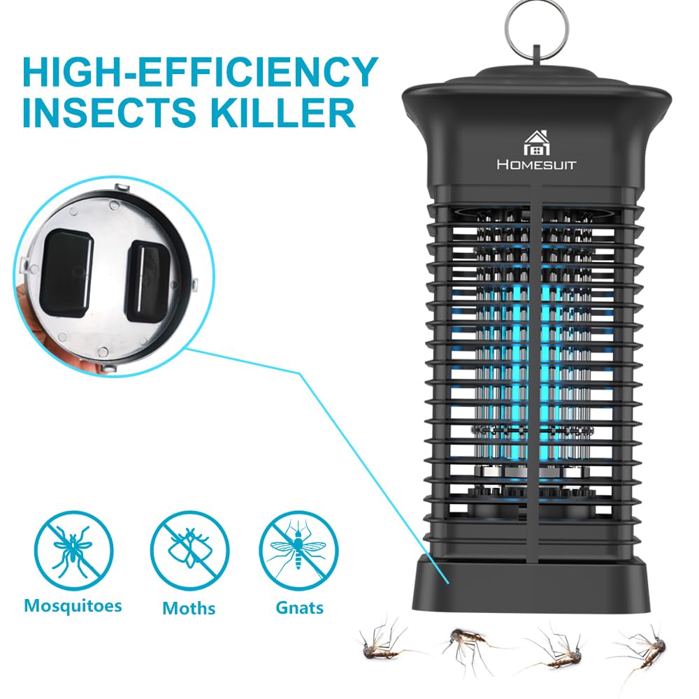 Homesuit Bug Zapper indoor use reduces insects in living spaces quietly