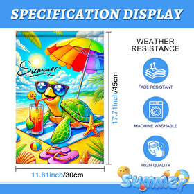 HOMETITUTE beach theme flag adds color to patios and yards