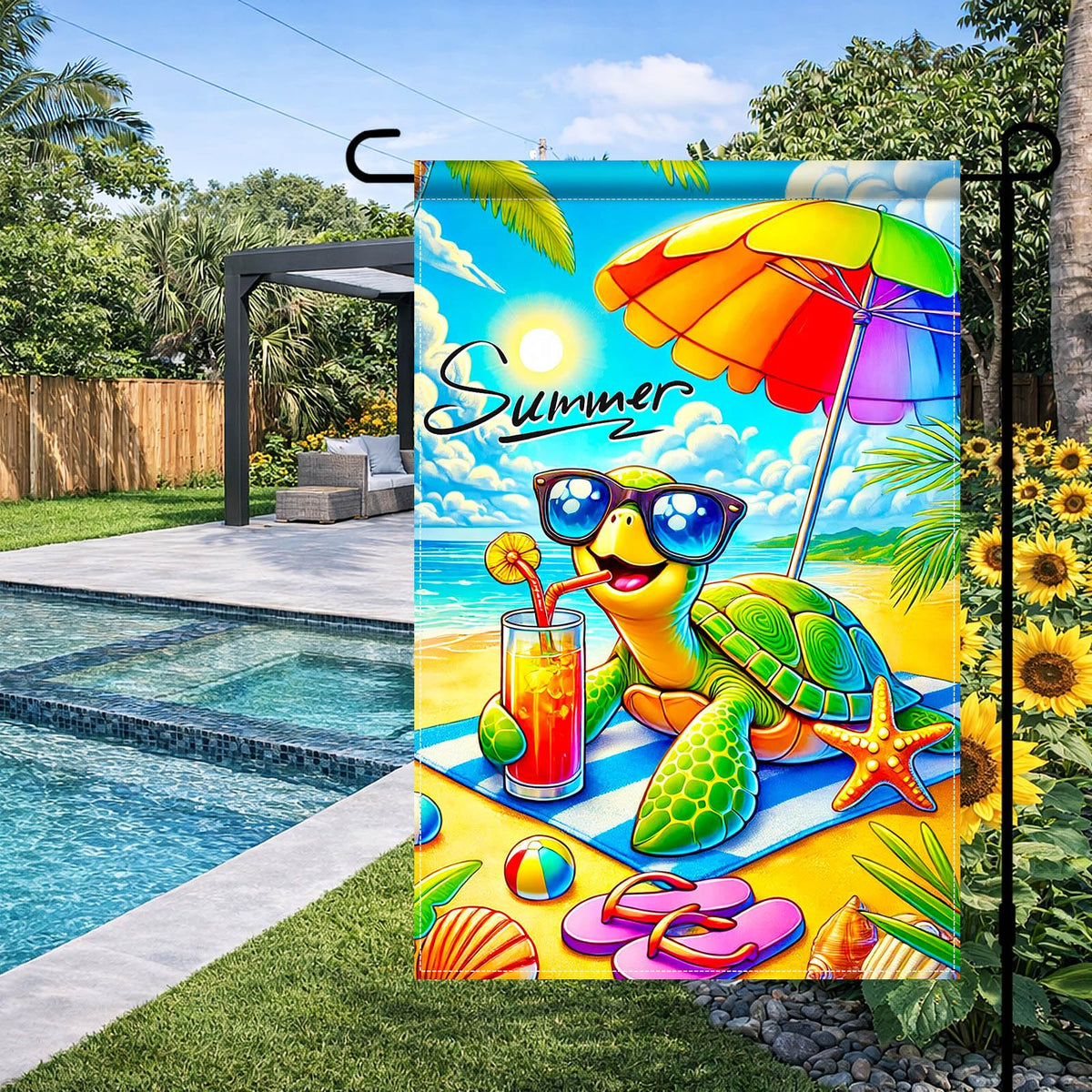 HOMETITUTE polyester coastal flag is lightweight and easy to hang