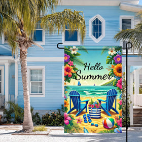HOMETITUTE Weather-resistant flag stands up to sun and breeze.