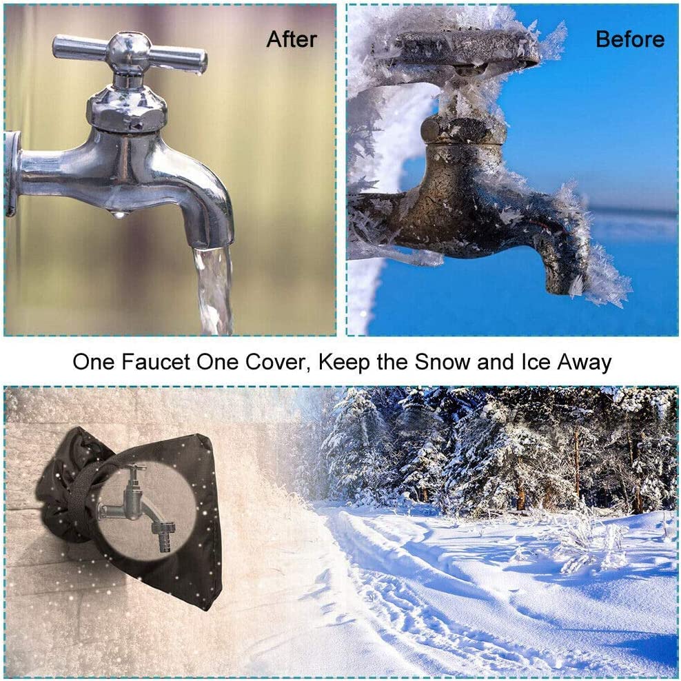 Hometopia faucet cover insulation material close-up shows triple-layer protection against cold.