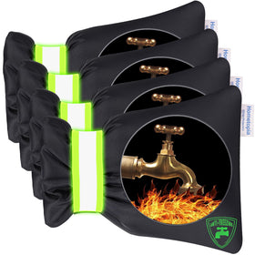 Hometopia outdoor faucet cover set, front view, protects spigots during winter.