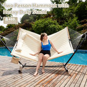Homgava detachable pillow adds extra comfort during yard lounging.