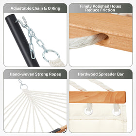Homgava portable hammock enables quick setup and simple relocation around the garden.