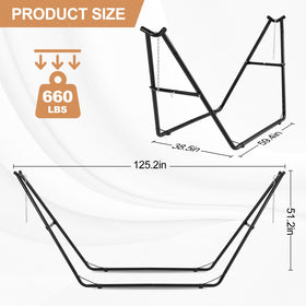 Homgava stable steel frame with double tubes for reliable support.