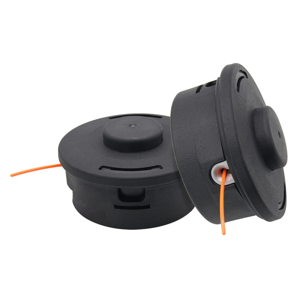 Homhelar 25-2 trimmer head package view for quick line feeding and easy replacement.