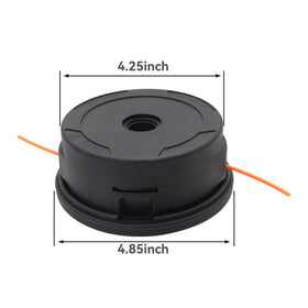 Side profile of Homhelar 25-2 trimmer head highlights robust construction and durability.