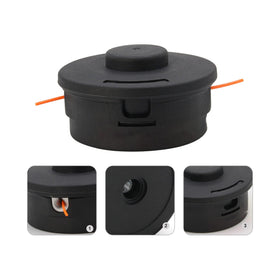 Close look at thread size 10mm on Homhelar 25-2 trimmer head for secure attachment.