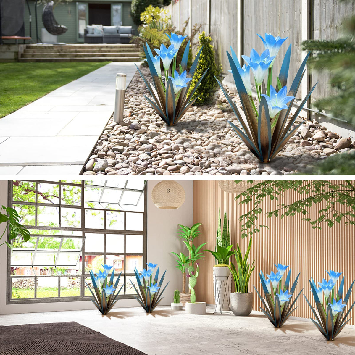 Homight agave garden statue stands 16 inches tall for small spaces