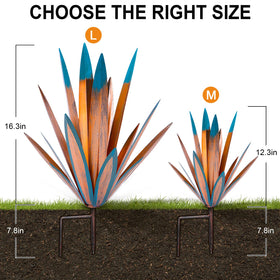 Homight agave metal plant sculpture for indoor and outdoor display.