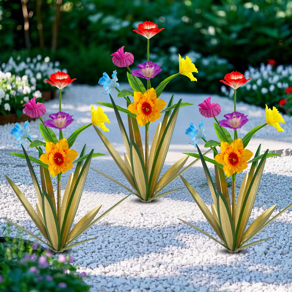 Homight metal agave plant outdoor decoration adds rustic garden charm.