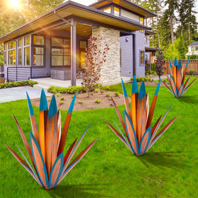 Homight rusted metal tequila agave plant; easy to assemble.