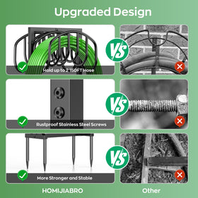 HOMIJIABRO portable hose storage for front and backyards
