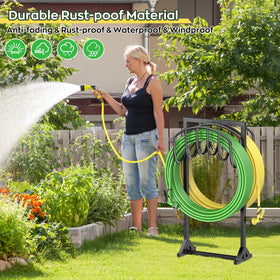 HOMIJIABRO rustproof metal hose reel for rugged outdoor use