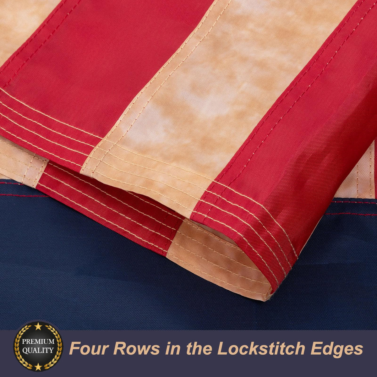 Homissor Betsy Ross flag reinforced edges for wind resistance outdoors.