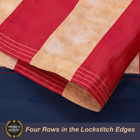 Homissor Betsy Ross flag reinforced edges for wind resistance outdoors.
