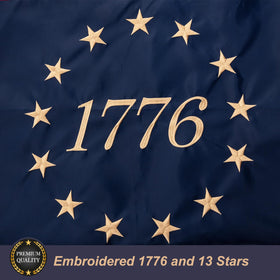 Homissor Betsy Ross flag embroidered 13 stars for durable porch display.